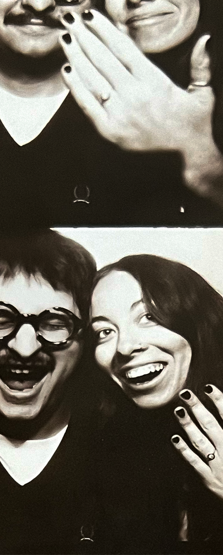 Simon and Tracy, photobooth strip top
